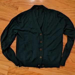 J Crew Hunter green cardigan